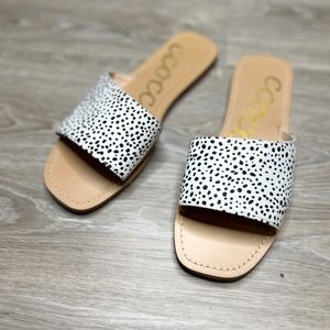 CCOCCI Mavis Black Dotted Sandal